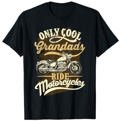 Grandads Ride Motorcycles Shop Only Grandads Ride Motorcycles Quote for Grandpa Motorbikes Men's Vintage Black T-Shirt