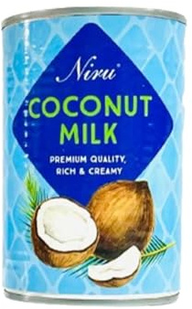 Niru's Coconut Milk Tin- 400ml, Pure, Creamy, and Rich, Perfect for Cooking, Baking & Beverages, No Additives Pack of 1
