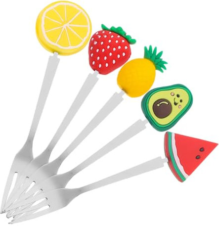 4 juegos de decoración for tartas, tenedores de frutas de dibujos animados, tenedores de repostería for fiestas, mini tenedores for aperitivos, tenedores de sandía, selecciones de frutas for seleccion