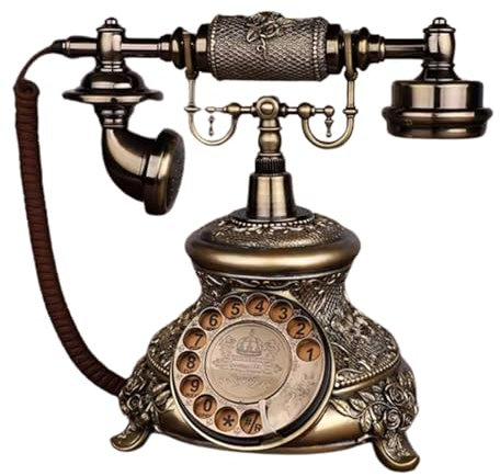 HPTHLY Téléphone à Cadran Rotatif Téléphone Fixe analogique Filaire Téléphone de Bureau, téléphone Fixe Rotatif rétro Classique pour la Maison pour Chambre/Bureau