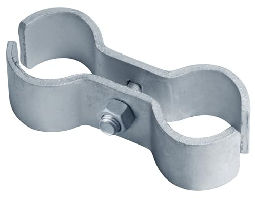 eoere 2 Sets Chain Link Fence Panel Clamps, Saddle Kennel Clamps for 2-3/8 Pipe Panel Frames