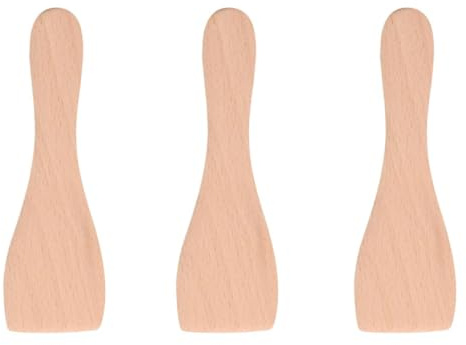 SOS Accessoire Lot de 3 pelles en bois pour Poêlon, spatules raclette Raclette, gril, Wok AS306003 TEFAL