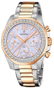 Festina Damklocka F20608/3 regnbåge pojkvän fodral rostfritt stål flera armband i rostfritt stål