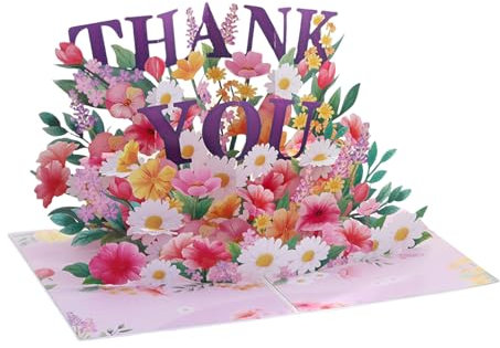 YiQinzcxg Stylish 3D Popup Danke Karte Attraktive 3D Dankes Grußkarte Für Geburtstage Hochzeiten Und Absolventen