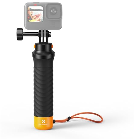 K&F CONCEPT MS17 Schwimmer Handgriff Unterwasser Handstick Schwimmender Hand Grip Wasserdicht Handler Selfie Stick für GoPro Hero13/12, DJI Osmo 360, Insta360 One R/RS, DJI Osmo Action 6/5/4/3