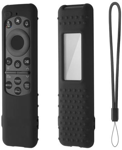 Hi Color Funda de silicona para mando a distancia TM2560E de 5.6 pulgadas, compatible con Samsung Solar Remote BN59-01432A TM2360E, funda protectora (negro)