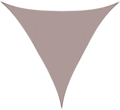 Vela parasole triangolare impermeabile, con occhielli, 2/3/4/5 m, protezione UV colorata, per balcone, patio, campeggio, rete ombreggiante durevole e resistente alle intemperie (3 x 3 x 4,3 m, marrone