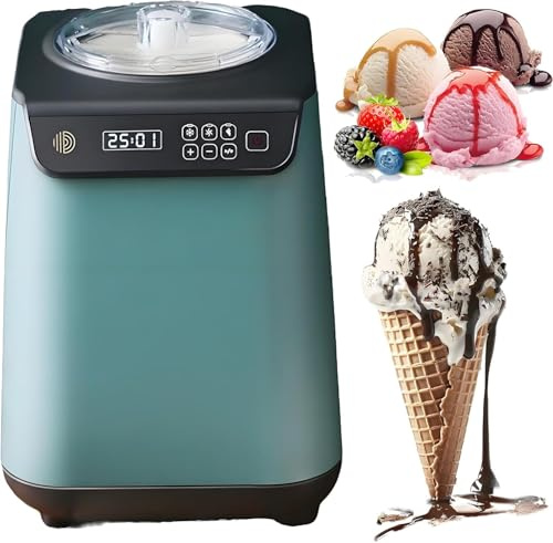 YXZQLOZ Máquina de Helados Totalmente automática con compresor, máquina de Helado, Sorbete y Yogur Helado Estilo Italiano, Pantalla LED,