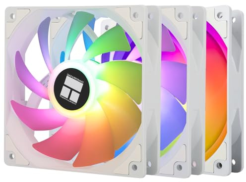 TR-Thermalright TL-C12CW-S X3 120 mm CPU PWM ARGB Lüfter, 1550 RPM tyst kylning, bärbar CPU-lufter 3-pack, kann med chassi/CPU-Kühler gekoppelt werden