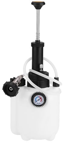 ERYUE 3L Capacidad Manual de Frenos Fluid Baneador, Contiene un Líquido Hidráulico 3L, Blanco y Negro, Fácil de Instalar, Hecho de Plástico de Alta Rigidez, Adecuado