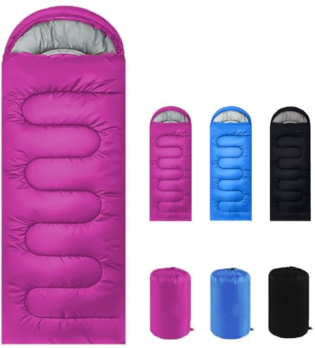 Sleeping Bags for Adults & Kids Sleeping Bag for 3-4 Season, Adult Blanket, Ultralight Carry Bag, Lightweight Compact, Soft for Outdoor Camping, Travel, Hiking