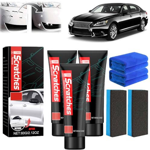 Glass Stovetop Scratch Repair Kit, Scratch Free Stove Top Scratch Remover, Polishing Wax for Glass Ceramic Stove Top, Cooktop Heavy Duty Cleaner and Polish, Car Scratches Remover (3pcs)