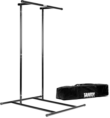 Gravity Fitness Barra per Trazioni - Attrezzatura per Palestra a Casa, Allenamento Calisthenics e Corpo Libero - Barra Trazioni Regolabile e Stazione per Dips