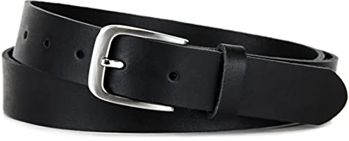 Frentree Ledergürtel MADE IN GERMANY, Gürtel für Damen und Herren, 3 cm breit, Schwarz, 90 cm