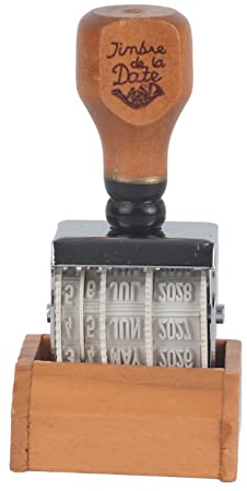 Retro Roller Datum stempel, hölzerne Datum stempel Rolling Wheel Stamp Schriftart für DIY Handwerk Karte machen Planer Scrapbooking Lieferungen Kunst Dekoration