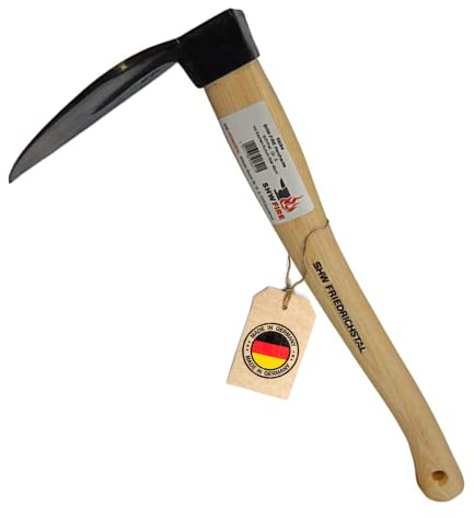 Herzhacke - Geschmiedeter Stahl, kurzer 45cm Eschenholzstiel, Ideal für Gartenarbeit von SHW-FIRE