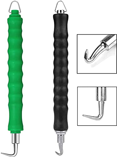 Lot de 2 bobines de fil semi-automatique pour forage de fil torsadé (crochet courbé et droit).