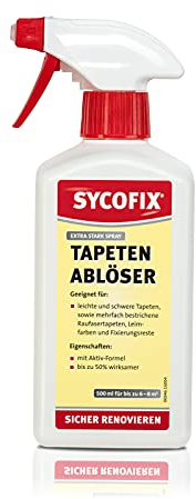 Tapetenablöser extra-stark 500 ml mit Sprühkopf, Spray zum ablösen und entfernen von Raufaser- und Papiertapeten, Vinyl- und Vliestapeten, Leimfarbe, Tapetenlöser mit Zitronenduft, Aktiv-Konzentrat