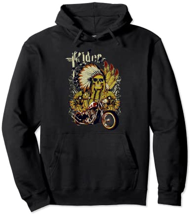 Vintage Motorcycle Indian Skeleton Rider Gift Shirt Pullover Hoodie
