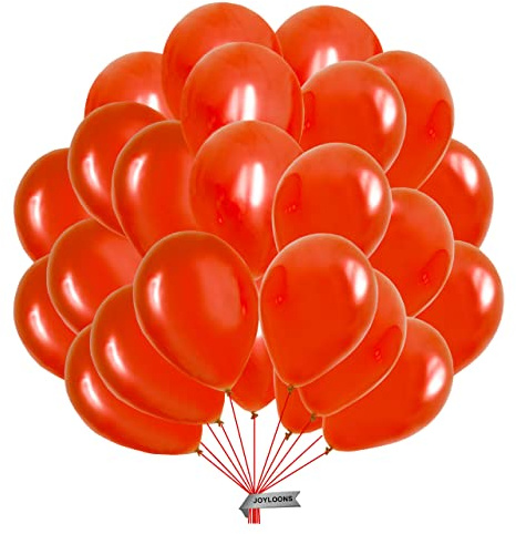 Palloncini rossi metallizzati, 15 unità. Palloncini in lattice naturale di colore rosso di 32 cm, ideali per la decorazione di feste di compleanno, laurea e Baby Shower.