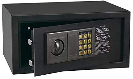 Cassaforte di Sicurezza, casseforti per la casa Tastierino numerico elettronico Cassaforte con Chiave di Allarme Integrata Nero 40 * 30 * 20 cm Safebox
