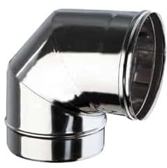 Brico Kit - Gomito a 90° mono parete acciaio inox - Diametro: 200mm