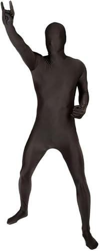 Morphsuits helkroppskostym halloween kroppsdräkt, spandex bodysuit kostymer vuxen, morph kostymer vuxna, herr halloween kostymer, Svart, XL