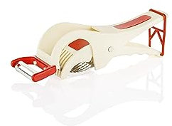 Nestwell N-215 Vegetable & Fruit 2 in 1 Multi Veg Cutter and Peeler is a Kitchen Tool Help with Slicing and Peeling, Laser Edge Stainless Steel Blade, Made with Unbreakable ABS Plastic BPA Free