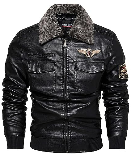 Mymyguoe Giacca invernale da uomo, calda, giacca invernale lunga, con cappuccio in pelliccia sintetica, per attività all'aria aperta, imbottita, in softshell, fodera in peluche, per il tempo libero,