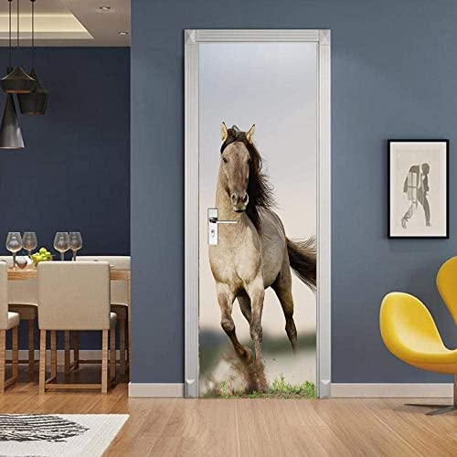 Türaufkleber Selbstklebend 3D Türtapete - Tierrasse 80 X 200 Cm - Türfolie Türposter Pvc Abnehmbar Wasserdichte Wandtapete Fototapete - Kinderzimmer Wohnzimmer Küche Schlafzimmer Tür Fotos