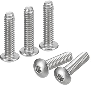 QUARKZMAN #2-56x3/8 Linsenkopfschrauben Innensechskant 50 Stück 304 Edelstahl Verschlüsse Sechskant Bolzen Schrauben Voll Gewinde Sechskant Antrieb Schrauben