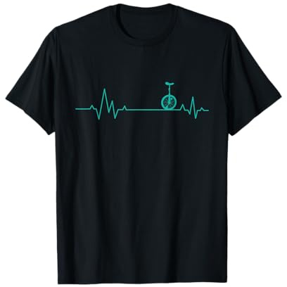 Einradfahren auf Herzschlag Einrad T-Shirt