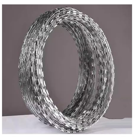 Alambre Espino Galvanizado Cercado de alambre de púas de acero inoxidable, alambre de púas antiescalada, alambre de púas para cercas, alambre de concertina con rollo de alambre helicoidal, no es fáci