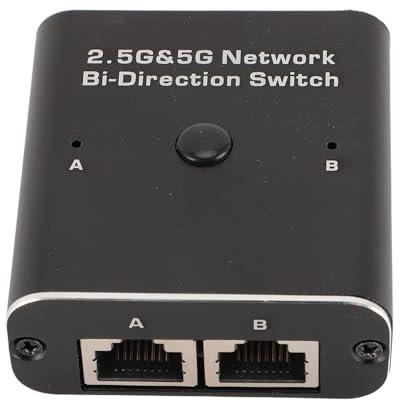 Switch Ethernet 1000Mbps, Switch di Rete, Switch Bidirezionale 2 in 1 Uscita o 1 in 2 Uscite, Pulsante Meccanico, Switch di Rete 2.5G 5G con Interscambio Bidirezionale RJ45