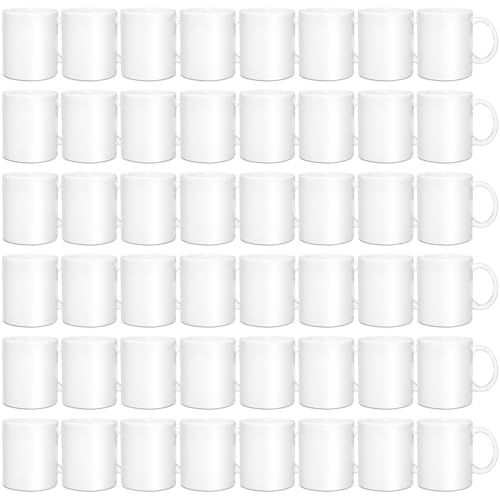 SUBLOVER 11 oz Ensemble de 48 Blanc tasses à sublimation, Céramique Personnalisé Mugs et Tasses à café pour Cadeau Collègue Idée Cadeau Original