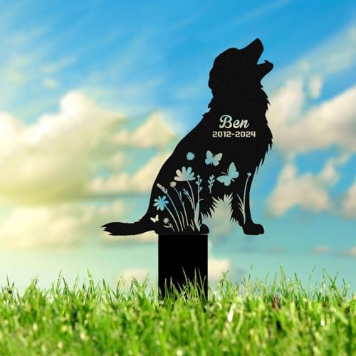 Personalized Dog Cat Memorial Stake Engraved Grave Stake, Custom Dog Cat Memorial Grave Marker Outdoor Memorial Plaque, Dog Memorial Engraved Sign Pet Memorial Garden Stake