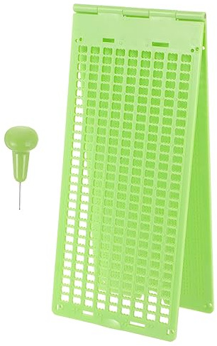 Tavoletta Braille Plastica 30 Celle Verde Chiaro, Set | Braille Writing And Stylus Kit, Braille Plate per Non Vedenti, Decorazioni Scuola