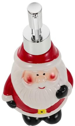 WEKADRIN Seifenspender Aus Keramik Weihnachtsmann-design Nachfüllbare Lotionflasche Handwaschspender Dekorativ Für Badezimmer Und Küche Feiertage