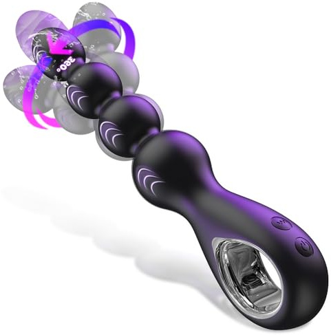 NAIXBTY Analvibratoren Sex Spielzeug für die Manner Prostata Stimulation mit 10 Vibrationsmodi und Schwingen G-Punkt Massage 4 Kugeln Anal Kette Analplug Anal Beads Vibratoren für Männer Frauen Paare