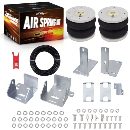 maXpeedingrods Air Suspension Kit for Ford Transit 2001-onwards RWD Twin rear wheel. 2 x Air Spring + 7 Mounting Bracket +Airline + Mounting Bolts and Air fittings, 4000kg