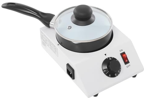 Cacerola eléctrica para derretir chocolate, capacidad de 1 kg, con temperatura ajustable, fondue de chocolate eléctrica para chocolate y cera, ideal para cocina, panadería, bricolaje