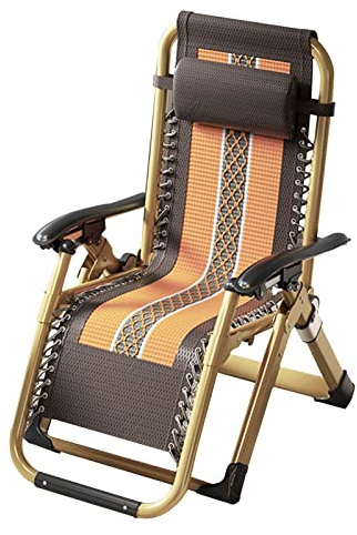 Verstellbarer, faltbarer Liegestuhl, gepolsterter Outdoor-Lounge-Sessel mit abnehmbarem Kissen, entspannender Garten, Terrasse, Strand, Liege (Farbe: Stuhl)