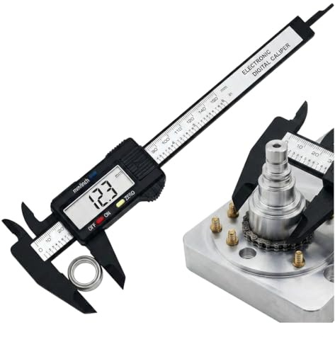Digital Vernier Caliper 150mm 6 Inch Electronic Measuring Tool with Large LCD Screen Precision Micrometer Calipers for Household DIY MM/Inch Conversion