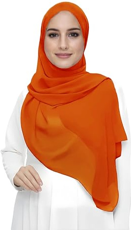 Lina & Lily Damen Muslim Premium Chiffon Hijab Kopftuch Schal aus Leicht Stoff