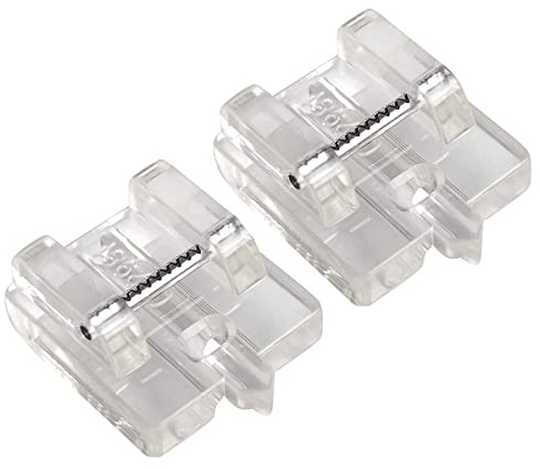 ckpsms Kunpeng – für Nähmaschine Home Snap On Clear unsichtbarer Reißverschluss Fuß # 820474-096 2 Stück