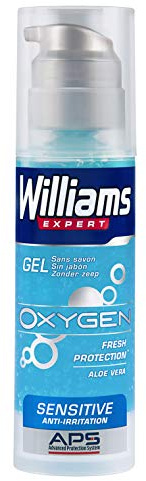 Williams Gel à Raser Oxygen Peau Sensible, 150ml