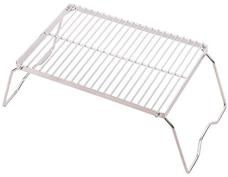 CAMPMAX Campfire Grill 304 Stainless Steel Grate, Folding Camping Grill Heavy Duty with Carrying Bag, Large