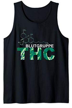 Blutgruppe THC Weed Gras Cannabis Kiffer Drogen Geschenkidee Tank Top