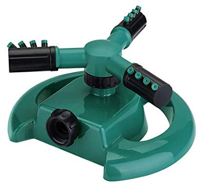 BOZONLI Irrigatore da Giardino, Sistema irrigazione da Giardino, Testa irrigatore Rotazione 360° Regolabile, Sistema di irrigazione per Prato Inglese a 3-Braccia