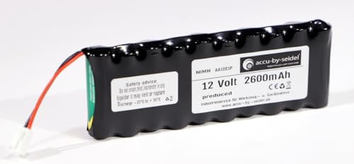 Ersatz-Akku geeignet für Rollladensteuerung NiMH Varta AA 12,0 V / 2600mAh - Geeignet für Dachfenster, Rollladen, ROTO ZEL 12V/2,1 Ah WDT-S RT2 SF G2 G3 G4 Roto Akku. Mit ca. 20% mehr Leistung!